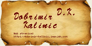 Dobrimir Kalinić vizit kartica